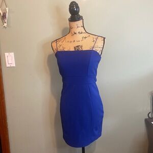 Olive‎ Tree Womens Sleeveless Stretch Spaghetti Mini Bodycon Dress Blue Large